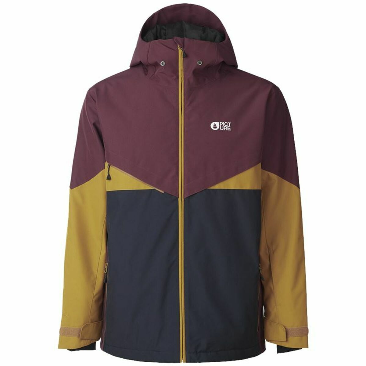 Stylish Ski Jacket Picture Stone Burgundy for men, perfect for outdoor adventures and camping, available at revlando.com.