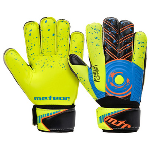 Guantes de portero Meteor Defense Jr - Talla 6 | Agarre de alta calidad para todo tipo de clima, soporte mejorado para los dedos