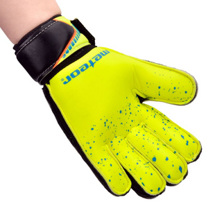 Guantes de portero Meteor Defense Jr - Talla 6 | Agarre de alta calidad para todo tipo de clima, soporte mejorado para los dedos