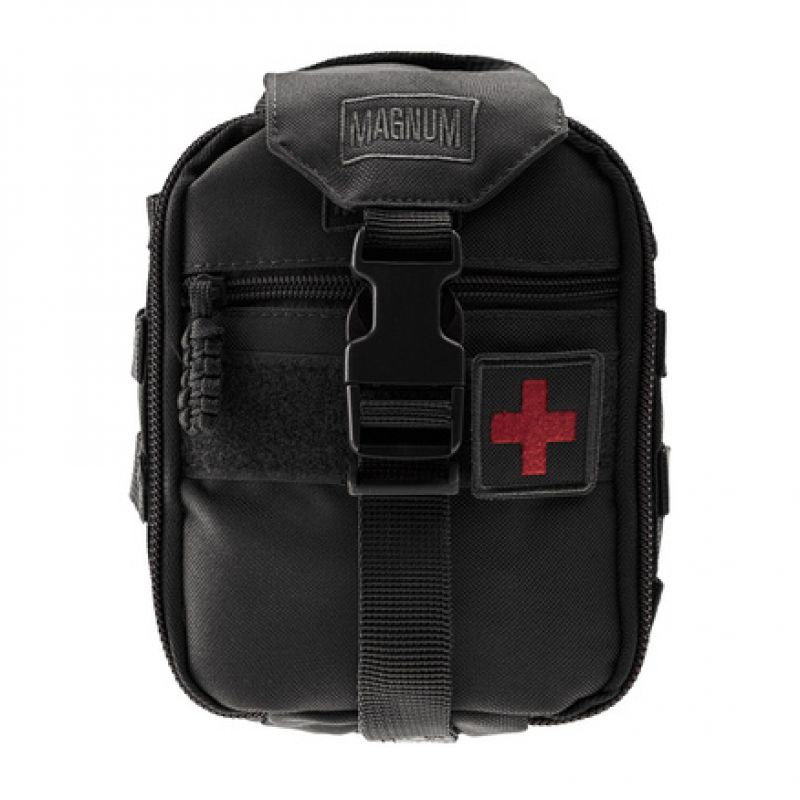 Magnum Med First Aid Kit - Portable & Versatile Medical Organizer with MOLLE System, Black - Revlando - Magnum 