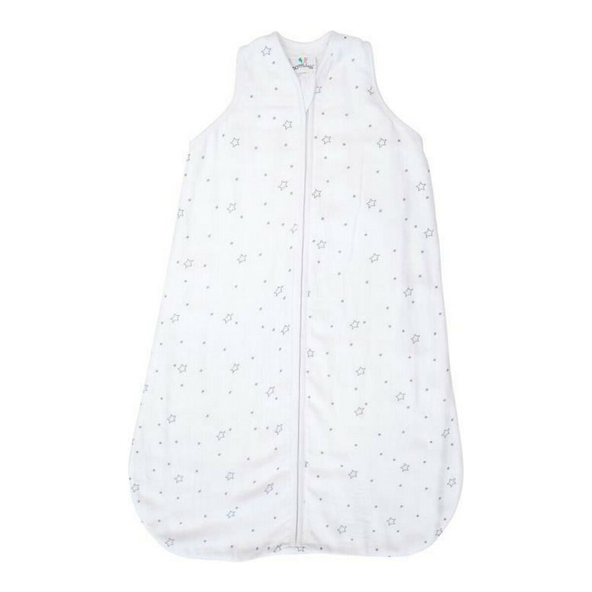 Sleeping Bag Domiva with star print for infants 0-6 months, ideal for outdoor adventures and camping, 70 cm long.