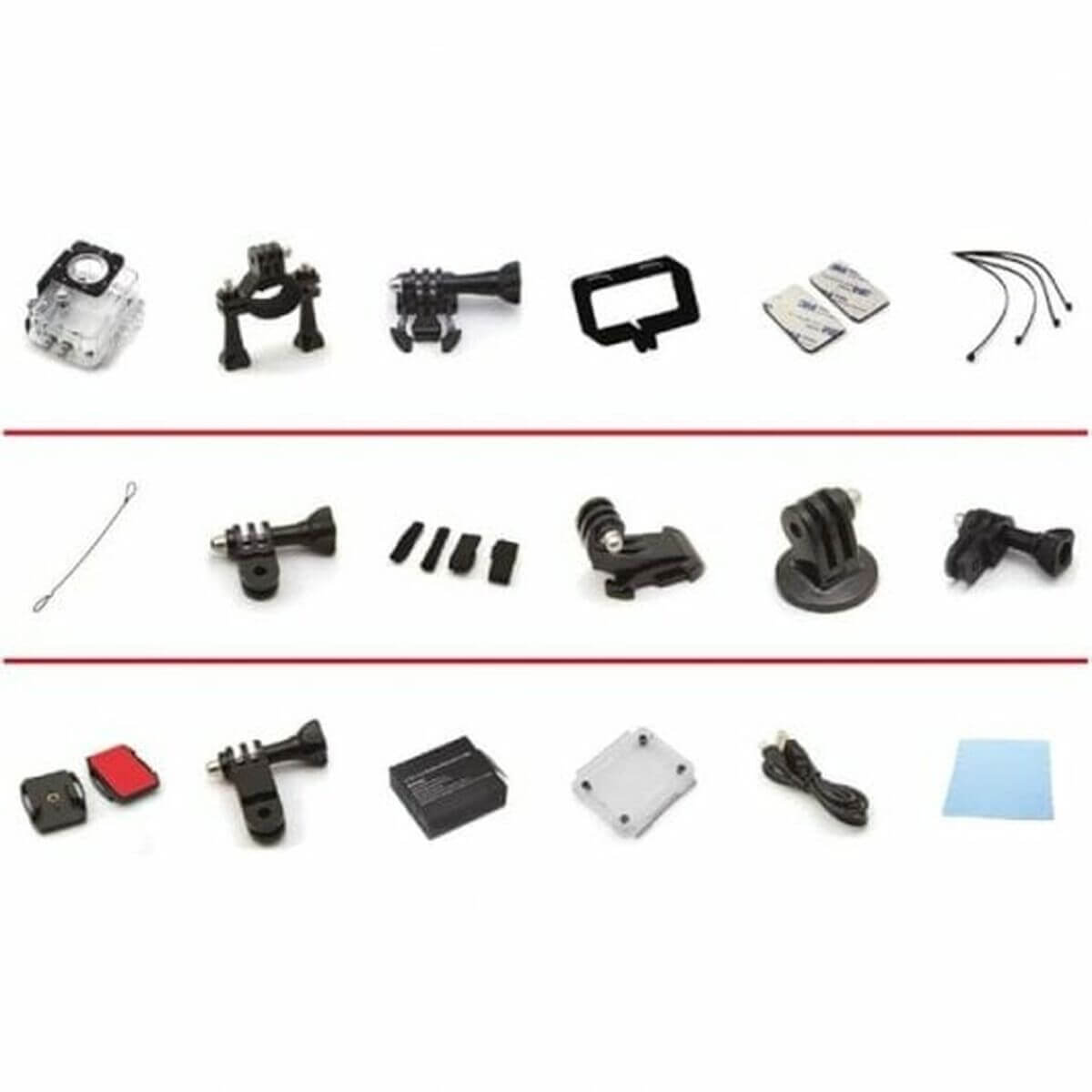 Sports Camera Agfa AC9000BK in black, featuring 4K Ultra HD, Wi-Fi connectivity for outdoor adventures, perfect for camping.