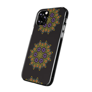 Funda para teléfono con diseño de mandala dorado