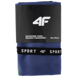 Navy blue quick-drying microfiber towel, perfect for travel, sports, and outdoor adventures. Compact and portable design.