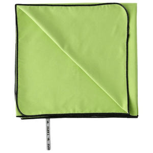 Quick-drying green microfiber towel, soft and lightweight, perfect for travel, gym, and outdoor adventures, 65x90 cm.