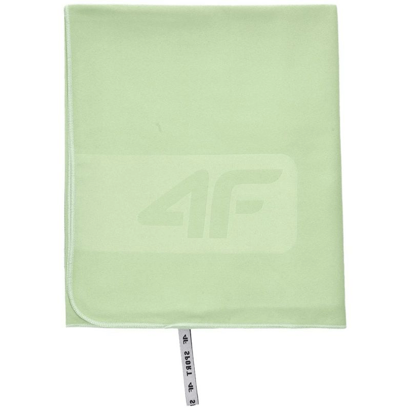 Quick-drying green microfiber towel, lightweight and compact, ideal for travel, gym, pool, and outdoor adventures.