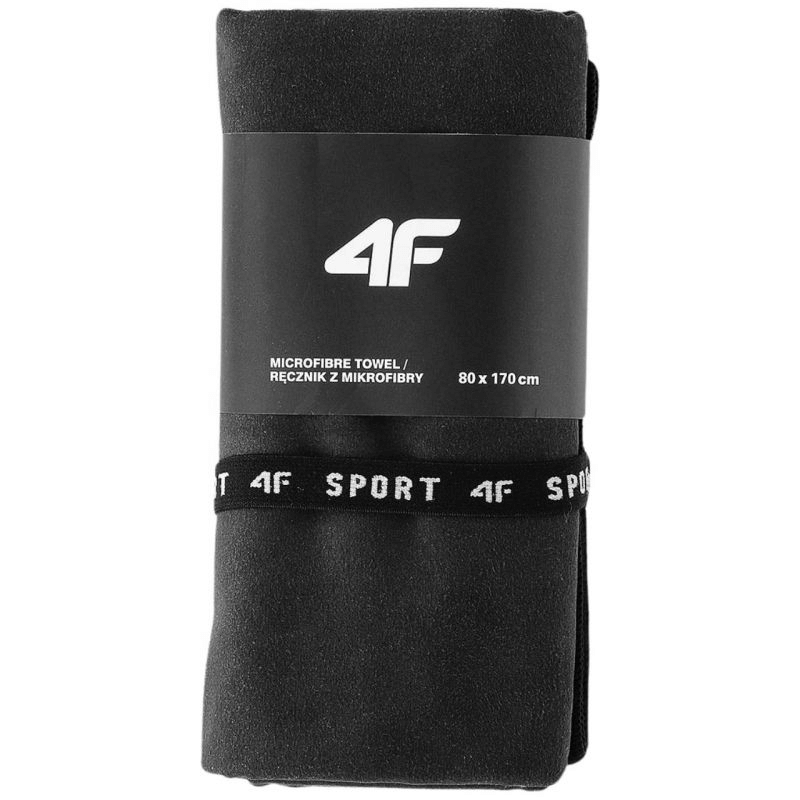 Quick-drying black microfiber towel, ultra-absorbent, lightweight, 80 × 170 cm, ideal for outdoor sports and travel.