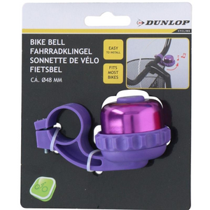 Dunlop Bicycle Bell - 48mm Diameter, Loud Sound, Universal Mount - Enhance Your Ride Safety