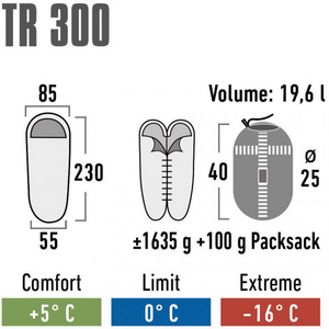 Saco de dormir High Peak TR 300 23061 - Comodidad y durabilidad óptimas