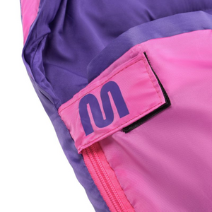 Saco de dormir Meteor Mimpi Jr 16941 - Rosa y Morado | Durable, aislado y cómodo