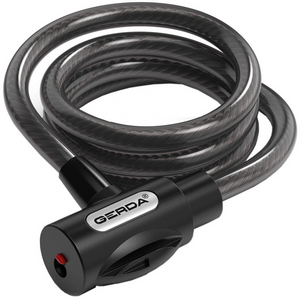 Gerda Flex 1200/8V Cable Bicycle Lock - Secure, Durable Lock with Key Cover & Weather-Resistant PVC Protection