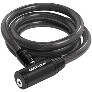 Gerda Flex 1000/8K Stainless Steel Cable Bicycle Lock - Durable Anti-Theft Security, 100cm Length