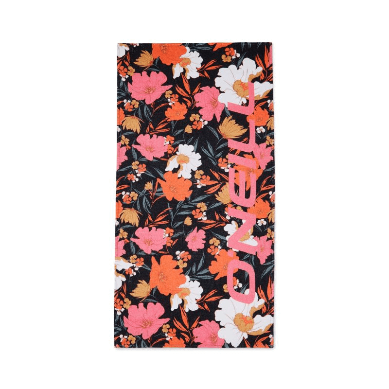 O'Neill Mix & Match Seacoast Towel with vibrant floral design, perfect for outdoor adventures and beach trips.