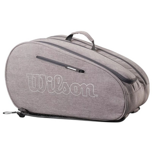 Wilson Team Padel Bag - Bolsa para raqueta de tenis premium con correas ajustables y amplio almacenamiento, gris