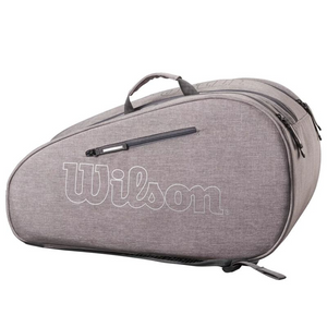 Wilson Team Padel Bag - Bolsa para raqueta de tenis premium con correas ajustables y amplio almacenamiento, gris