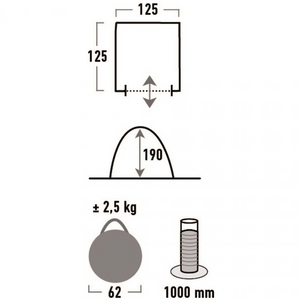 High Peak Rimini 14023 Tent - Portable, Water-Resistant, Ideal for Outdoor Adventures