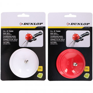 Dunlop Bicycle Bell 76mm – Stainless Steel, Universal Mounting, Loud & Clear Sound, Random Color