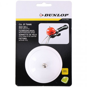 Dunlop Bicycle Bell 76mm – Stainless Steel, Universal Mounting, Loud & Clear Sound, Random Color