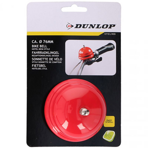 Dunlop Bicycle Bell 76mm – Stainless Steel, Universal Mounting, Loud & Clear Sound, Random Color