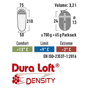 Saco de dormir High Peak Pak 600 Eco 23247: ligero, duradero y versátil