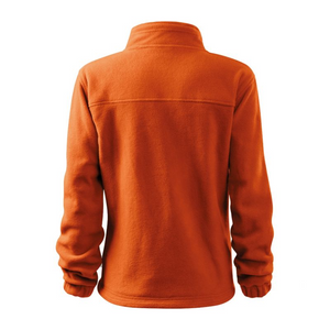 Rimeck Women's Anti-Pilling Fleece Jacket - Full-Length Zipper, Adjustable Hem, Elastic Sleeves - Orange