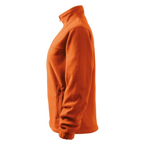 Rimeck Women's Anti-Pilling Fleece Jacket - Full-Length Zipper, Adjustable Hem, Elastic Sleeves - Orange