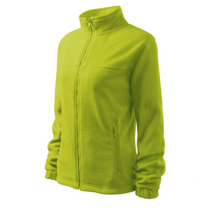 Rimeck Chaqueta polar ajustada para mujer, color verde, antibolitas, cremallera completa, dobladillo ajustable