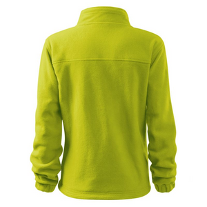 Rimeck Chaqueta polar ajustada para mujer, color verde, antibolitas, cremallera completa, dobladillo ajustable