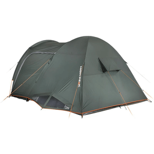 High Peak Tessin 5.1 tent in green, perfect for outdoor family camping and adventures. Spacious and water-resistant design.