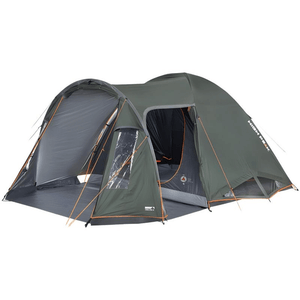 High Peak Tessin 5.1 tent in green, spacious design for outdoor family camping adventures.