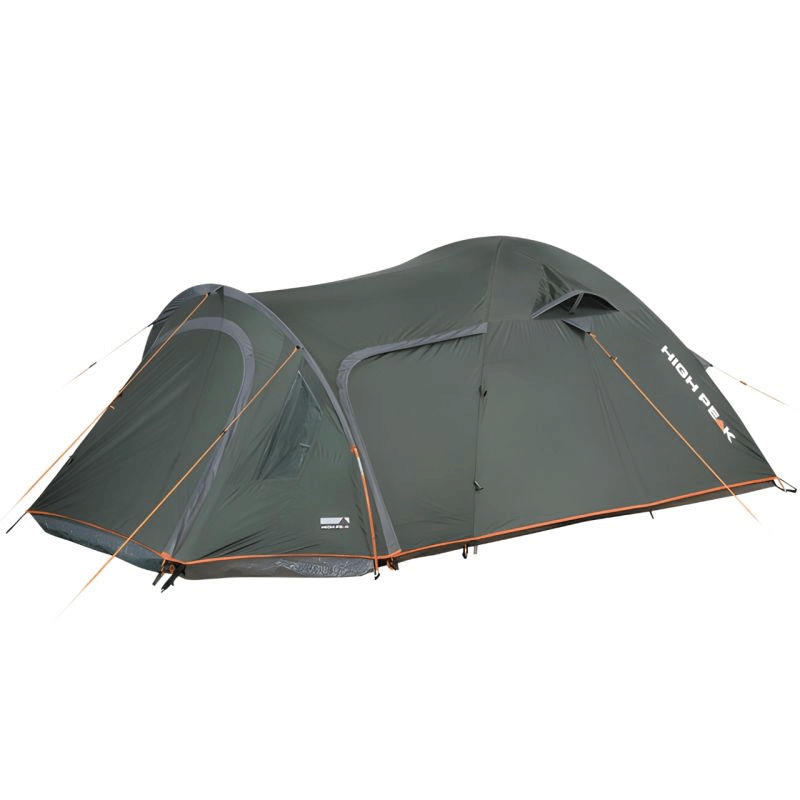 High Peak Kira 3.1 tent for outdoor adventures, featuring waterproof design and spacious layout for three people.