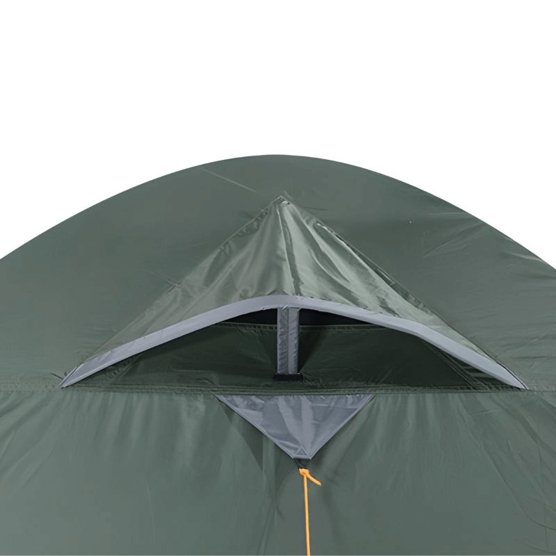 High Peak Kira 3.1 tent detail showing waterproof top design, ideal for outdoor adventures and travel.