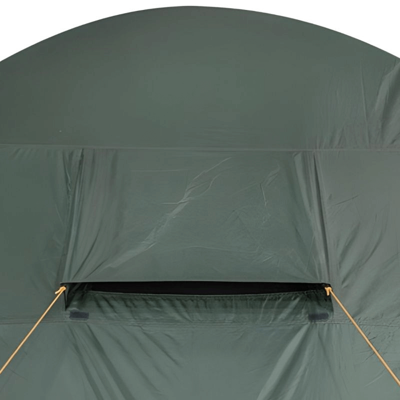 Close-up of the High Peak Tessin 4.1 tent's top ventilation window, designed for enhanced airflow during outdoor adventures.