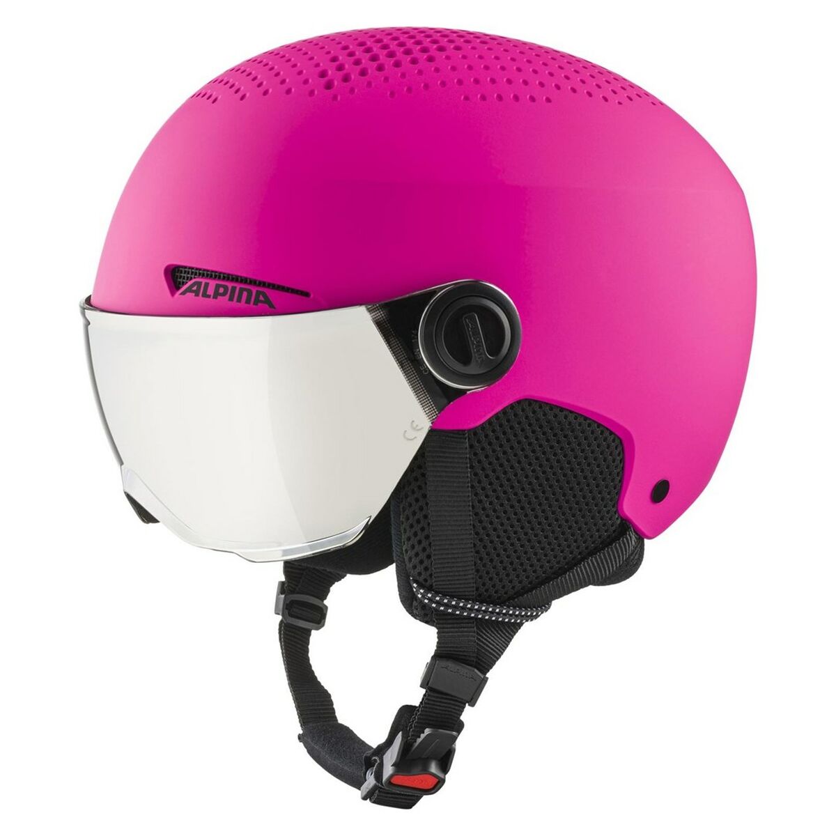 Ski Helmet Alpina Zupo Visor Q-Lite Pink 51-55 cm-0