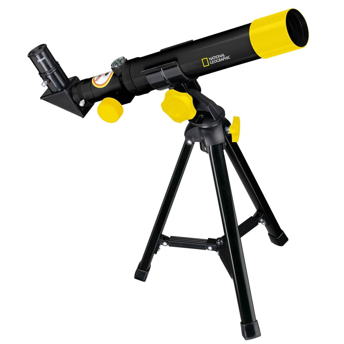 Child's Telescope Bresser National Geographic in black, ideal for outdoor camping adventures, available at revlando.com