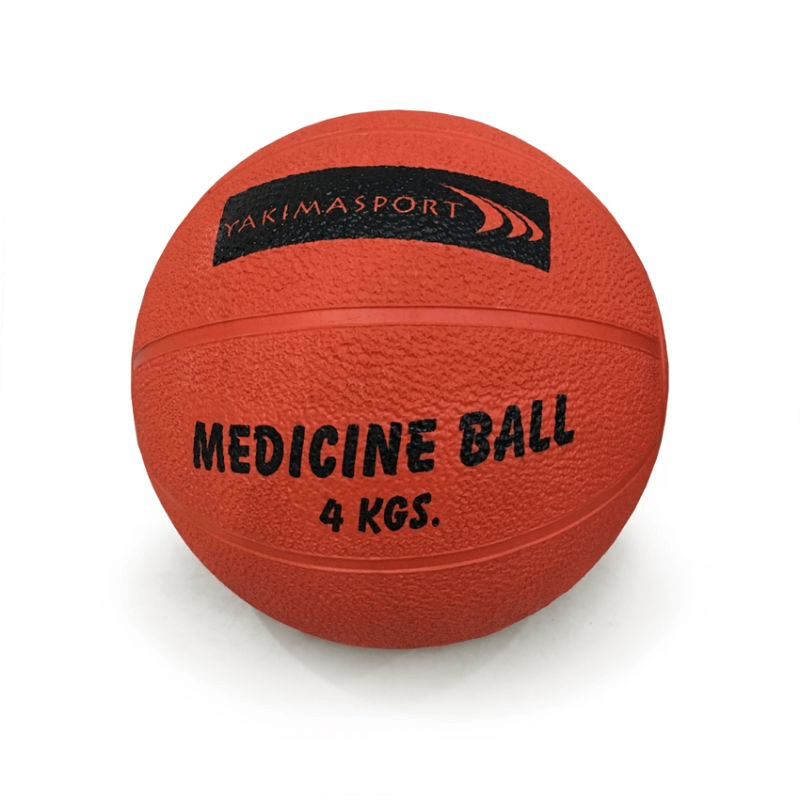 Yakimasport 4kg Medicine Ball - Durable Rubber, 23cm Diameter, Ideal for Strength Training and Core Workouts