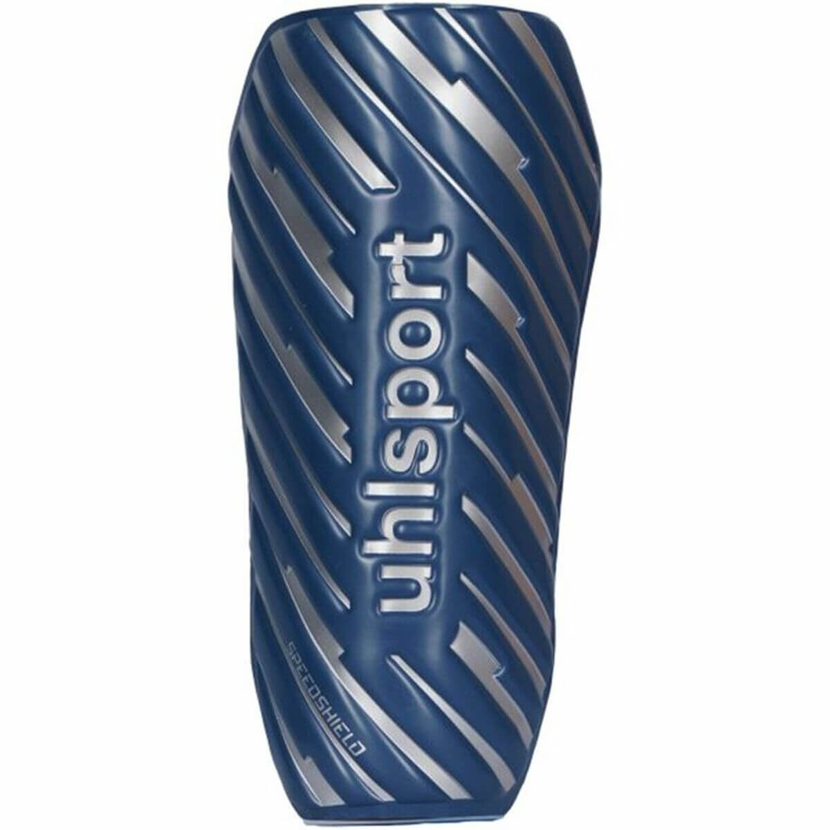 Uhlsport Speedshield Blue football shinguard for outdoor adventures, unisex design, perfect quality at Revland.com.