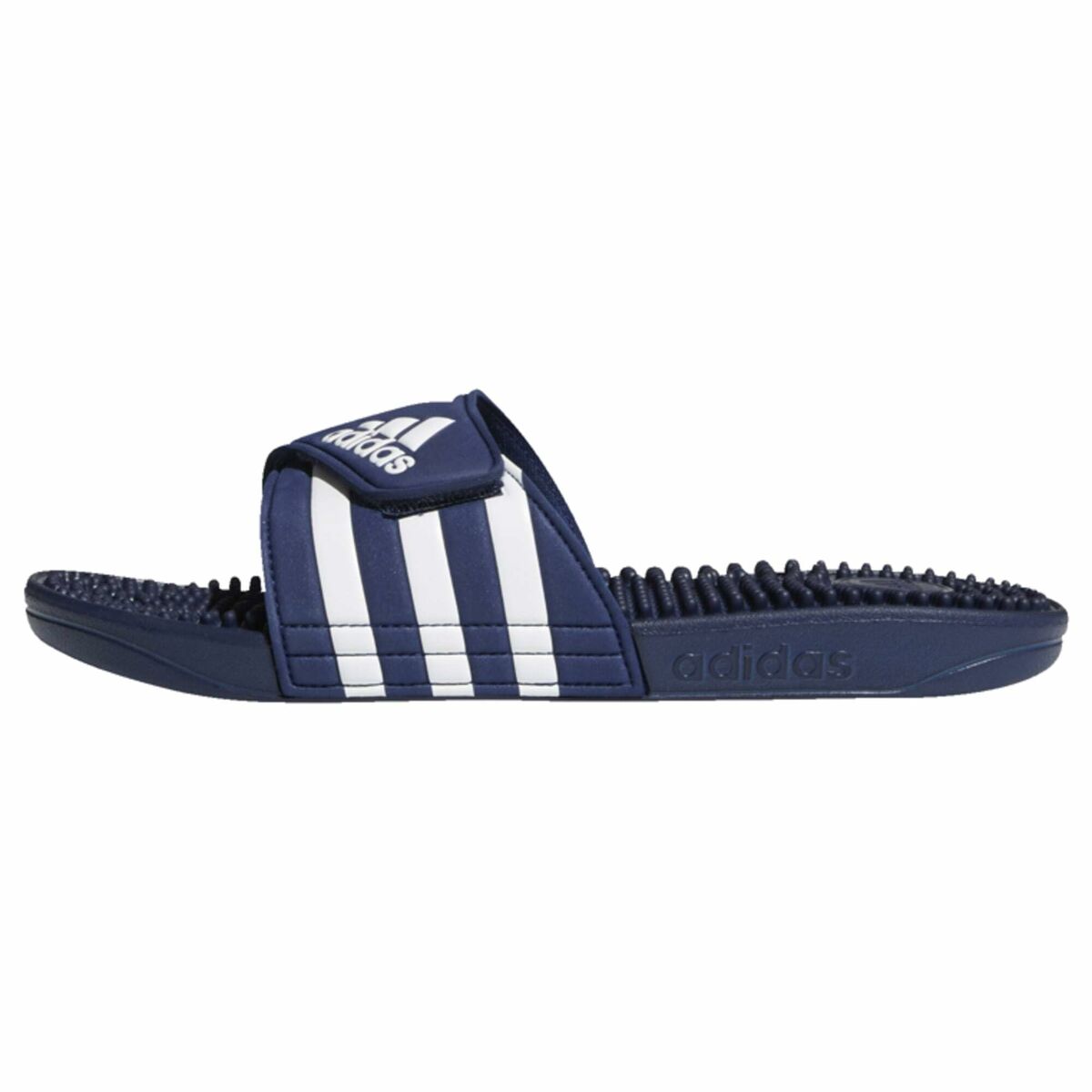 Adidas flip flops for children in navy blue, perfect for outdoor adventures and camping, available at revlando.com.