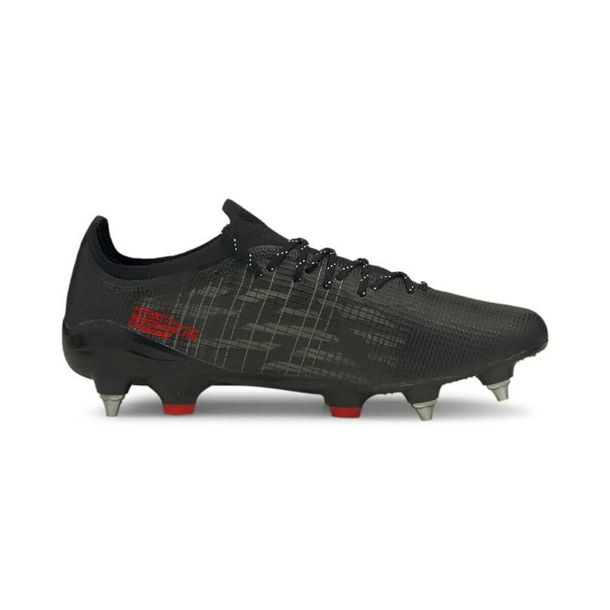 Adult's Puma Ultra 1.3 MxSG Black football boots for outdoor sports and adventures, available at revlando.com.