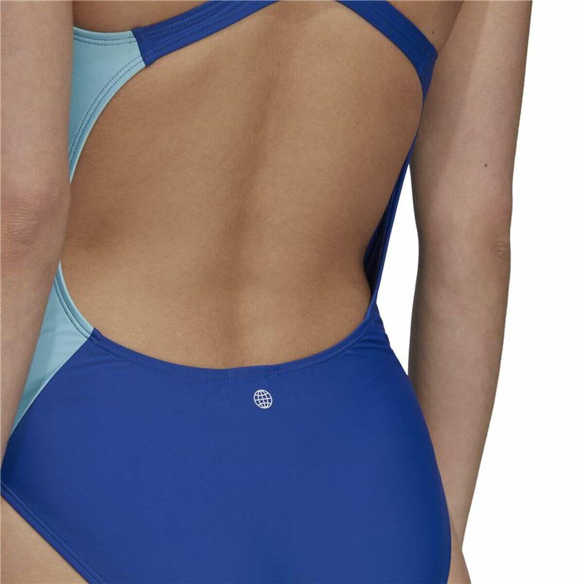 Women’s Adidas Colorblock Bathing Costume in Blue, perfect for outdoor adventures and sports. Available at revlando.com.