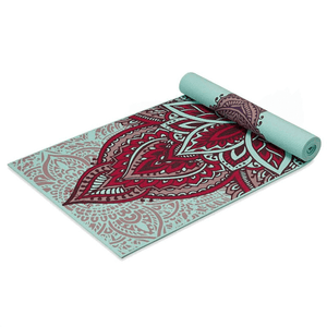 Gaiam Ara Rouge Reversible Yoga Mat - 6mm Thick, Non-Slip, Eco-Friendly | Ultimate Comfort & Support