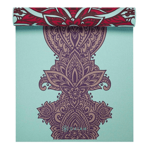 Gaiam Ara Rouge Reversible Yoga Mat - 6mm Thick, Non-Slip, Eco-Friendly | Ultimate Comfort & Support