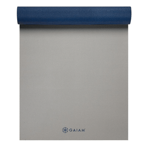 Double-sided Yoga Mat by GAIAM - Icy Frost, 6mm Thickness for Superior Comfort and Stability