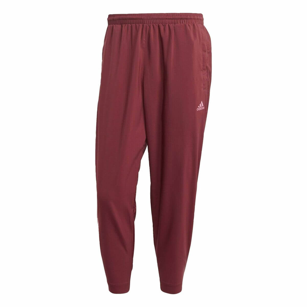 Adidas Men L Football Training Trousers in burgundy, perfect for outdoor and adventure activities, available at revlando.com.
