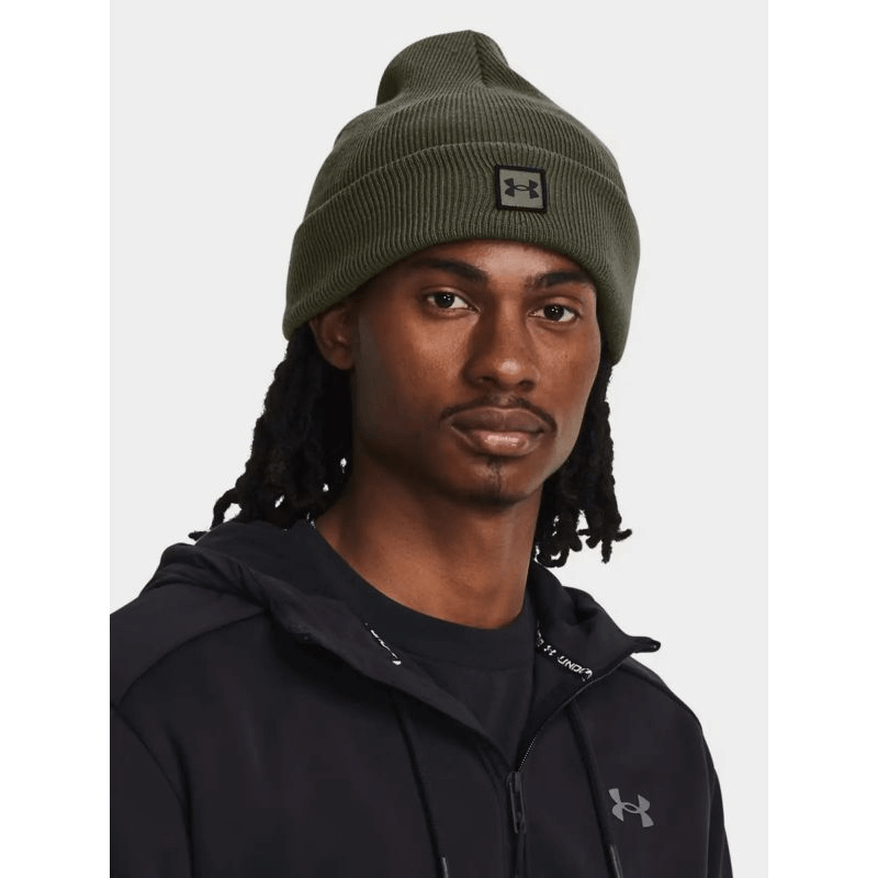 Under Armour Unisex Winter Cap – Soft, Quick-Drying, Green Ribbed Knit Hat for Optimal Thermal Comfort