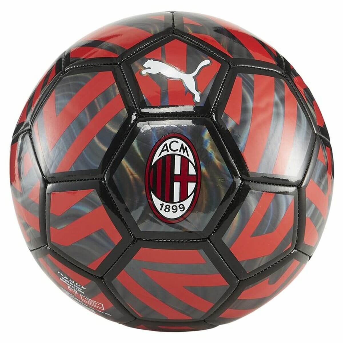 Puma AC Milan red football size 5 for outdoor sports and adventure, perfect for unisex adults, available at revlando.com.