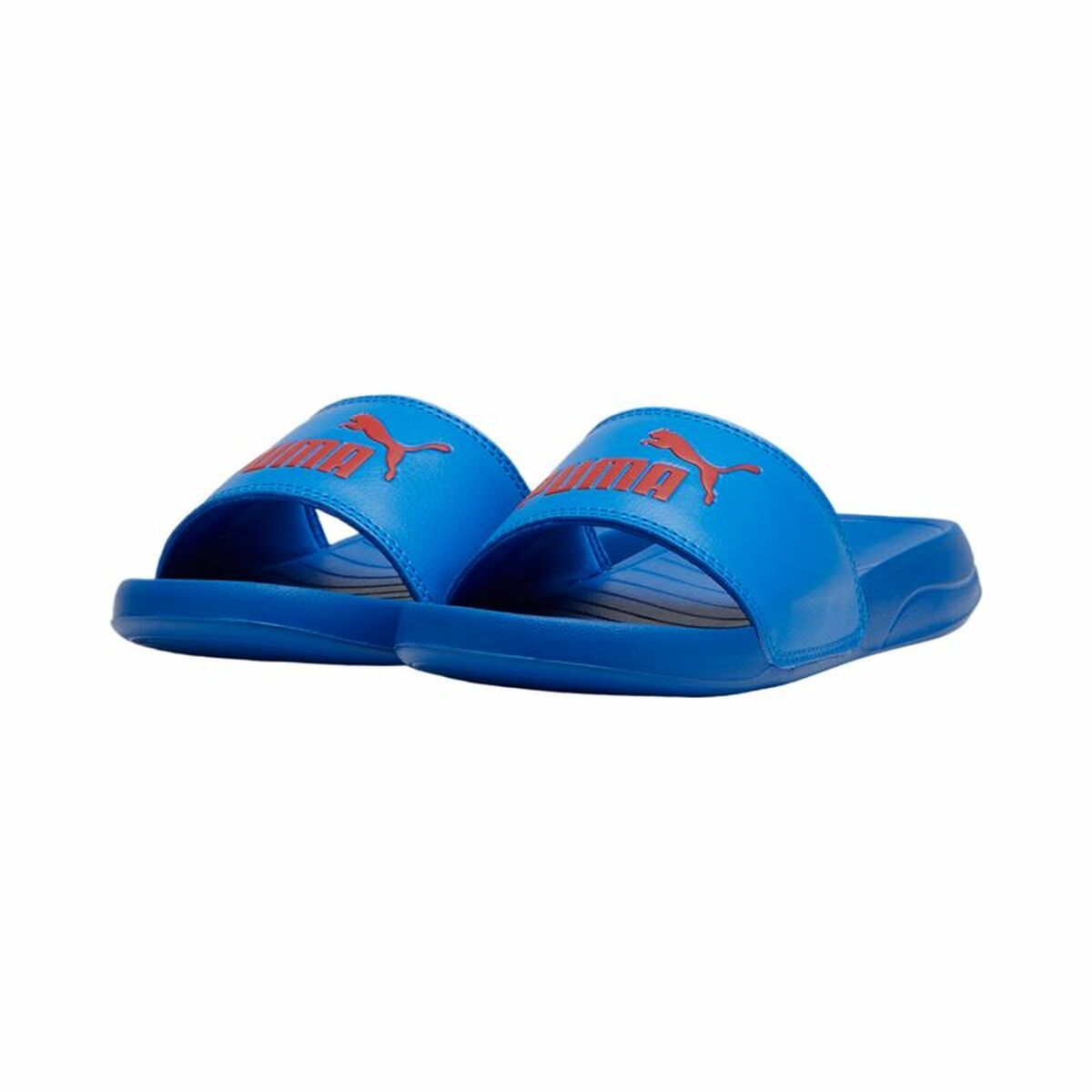 Blue Puma Popcat 20 flip flops for children, perfect for outdoor adventures and camping, available at revlando.com.