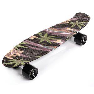 Meteor Flowers Black 22606 Skateboard, lightweight design for outdoor sports, adventures, and effortless city cruising.