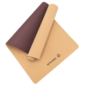 Spokey Savasana Cork Yoga Mat - Natural, Anti-Slip, Eco-Friendly, Easy to Clean | 183 x 61 x 0.4 cm