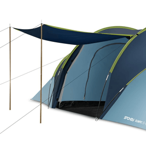 Spokey Olimpic 2+2 Tent for 4 People - Waterproof Camping Shelter with Dual Bedrooms and Spacious Vestibule